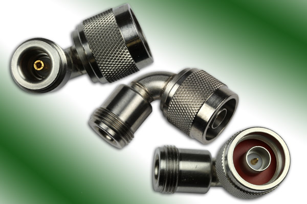 high performance series of coaxial adapters featuring radius right angle bodies