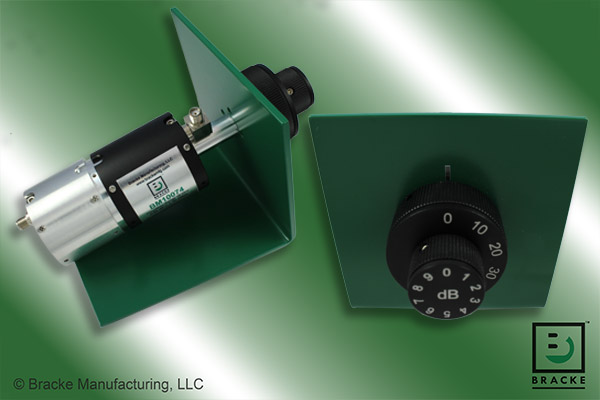 50 Ohm SMA female rotary RF attenuator, 18 GHz, 0 to 69 dB in 1 dB steps, single stage bench mount attenuator