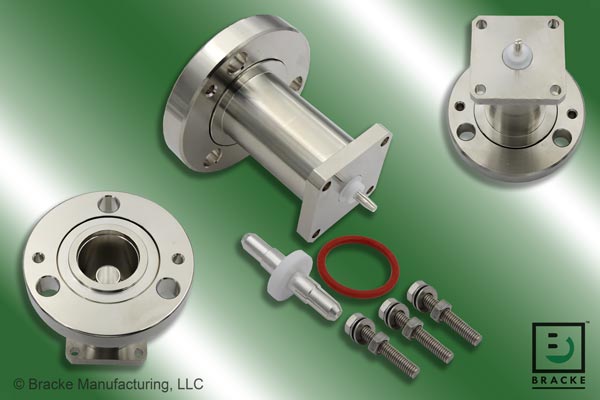 7/8 inch EIA quick change 4 hole panel mount connector with slotted contact terminal for watt meter applications